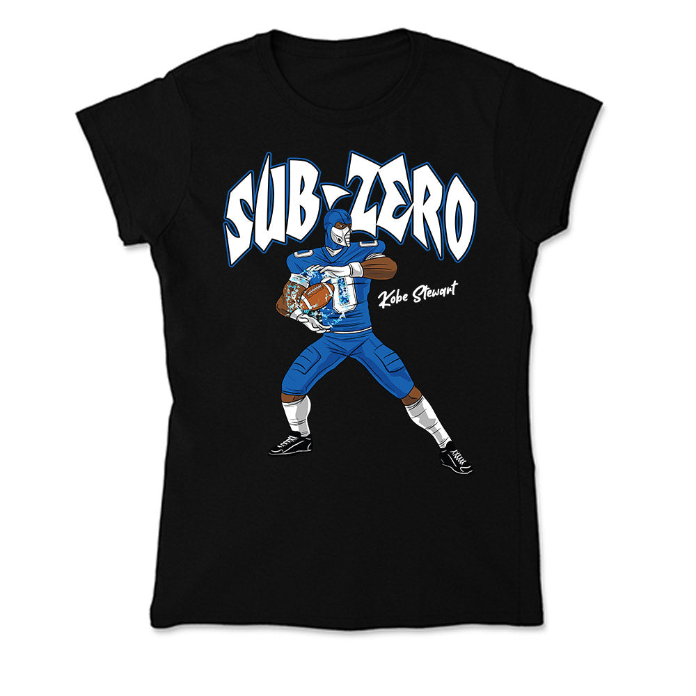 Buffalo - NCAA Football : Kobe Stewart - Player Illustration Soft Style Women’s T-Shirt-0