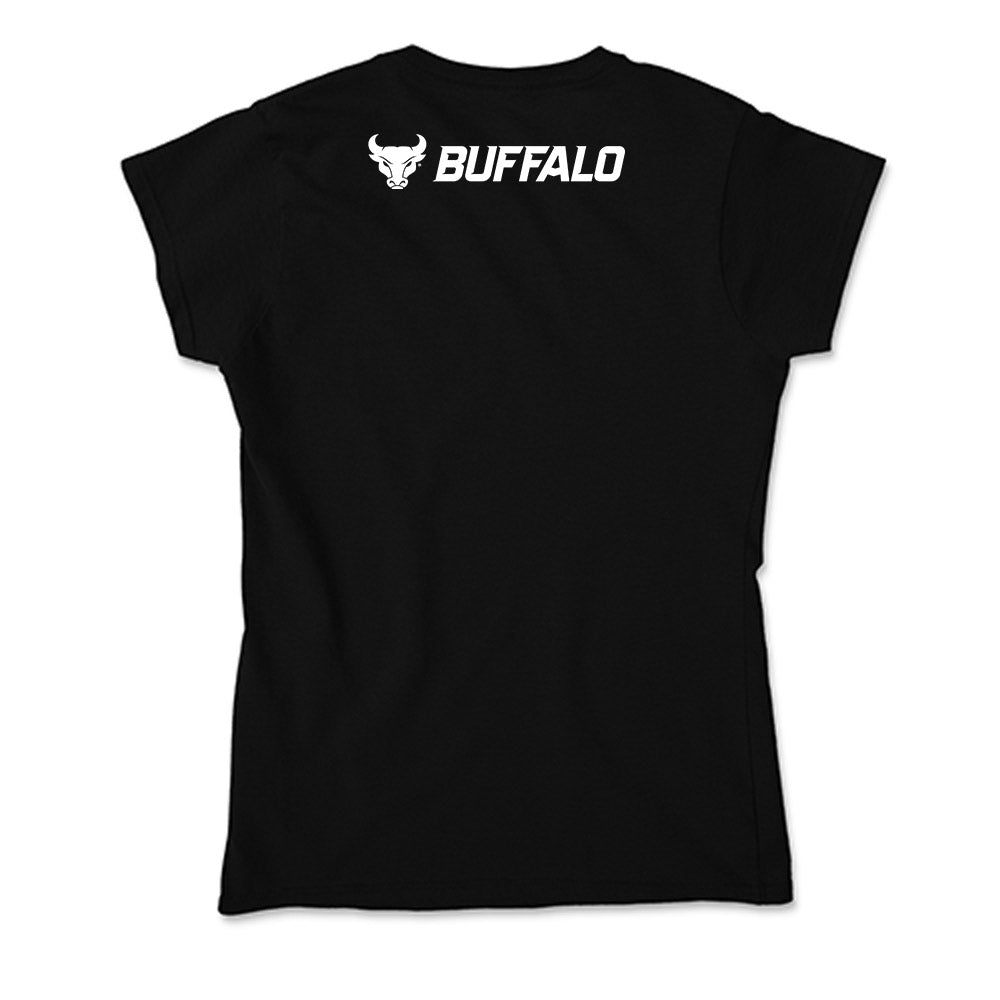 Buffalo - NCAA Football : Kobe Stewart - Player Illustration Soft Style Women’s T-Shirt-1