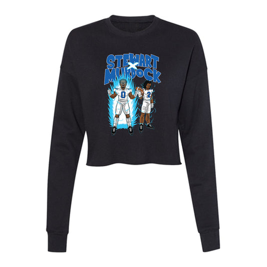 Buffalo - NCAA Football : Kobe Stewart - Player Illustration Women's Cropped Crew Fleece-0