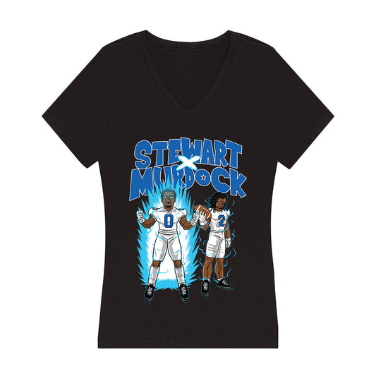 Buffalo - NCAA Football : Kobe Stewart - Player Illustration Women's V-Neck T-Shirt-0