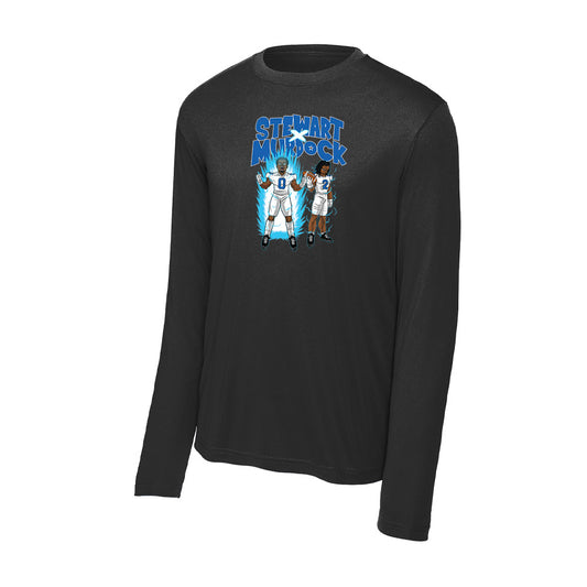 Buffalo - NCAA Football : Kobe Stewart - Player Illustration Activewear Long Sleeve T-Shirt-0