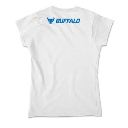 Buffalo - NCAA Football : Kobe Stewart - Player Illustration Soft Style Women’s T-Shirt-1