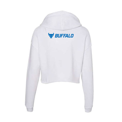 Buffalo - NCAA Football : Kobe Stewart - Player Illustration Women's Crop Fleece Hoodie-1