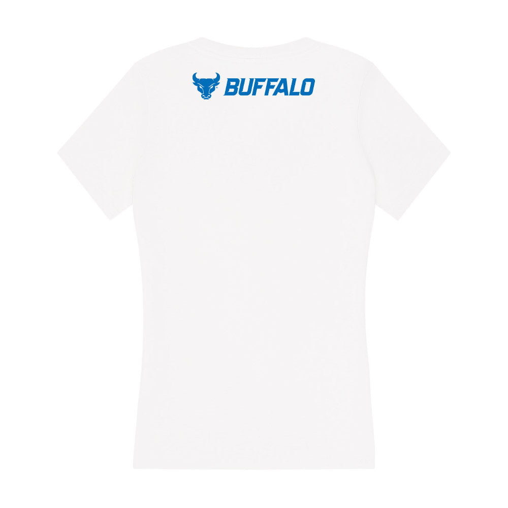 Buffalo - NCAA Football : Kobe Stewart - Player Illustration Women's V-Neck T-Shirt-1