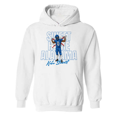 Buffalo - NCAA Football : Kobe Stewart - Player Illustration Hooded Sweatshirt-0