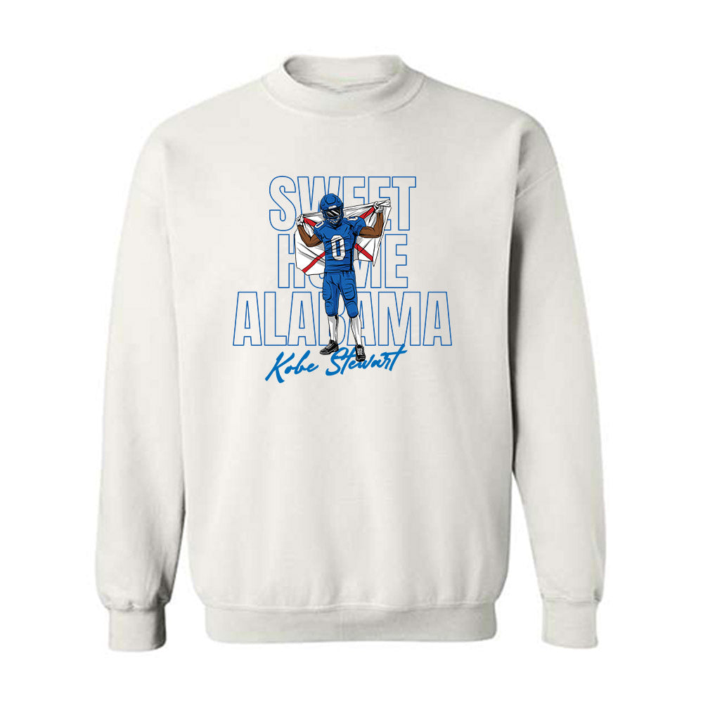 Buffalo - NCAA Football : Kobe Stewart - Player Illustration Crewneck Sweatshirt-0