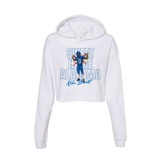 Buffalo - NCAA Football : Kobe Stewart - Player Illustration Women's Crop Fleece Hoodie-0