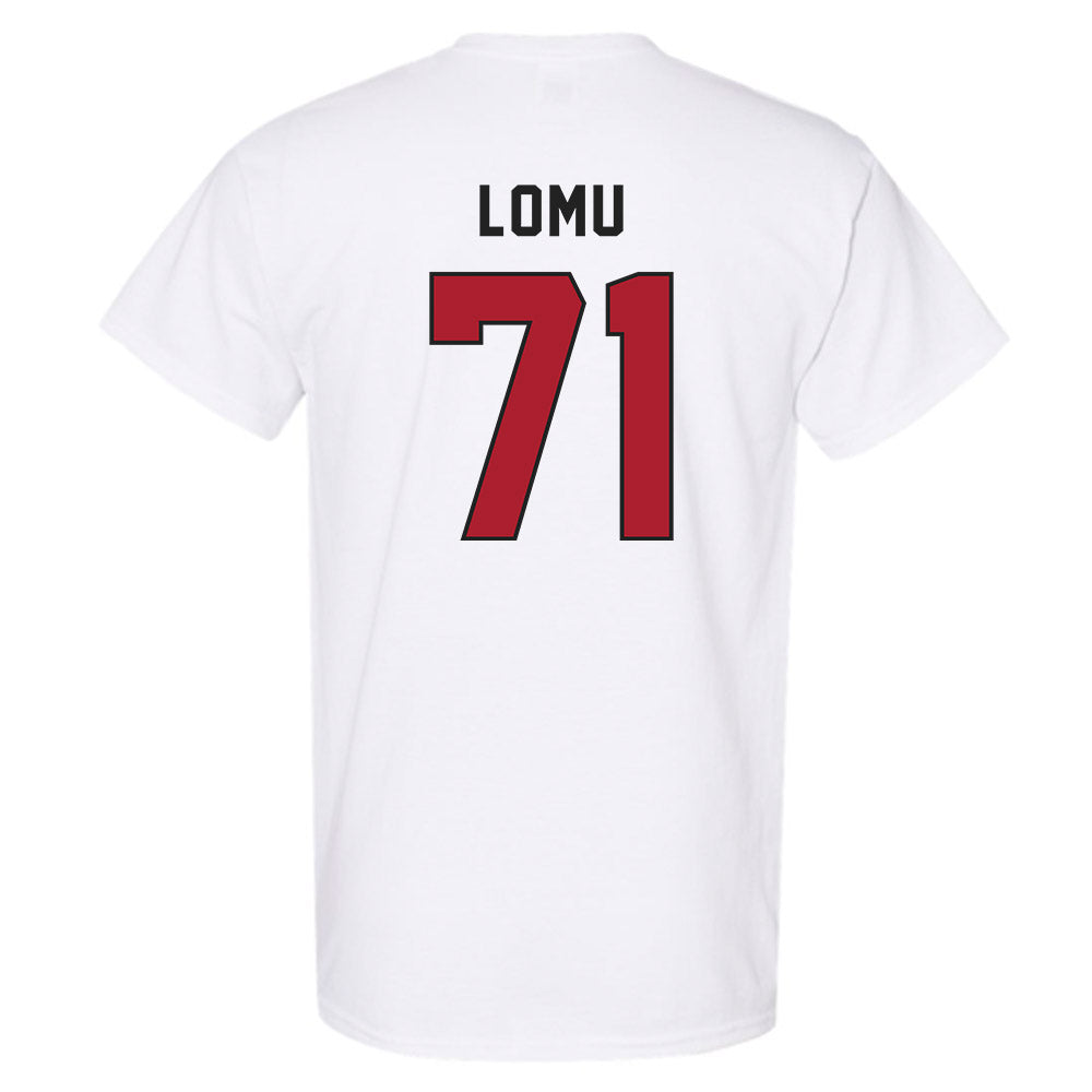 Utah - NCAA Football : Caleb Lomu - Veterans Day v2 T-Shirt-1