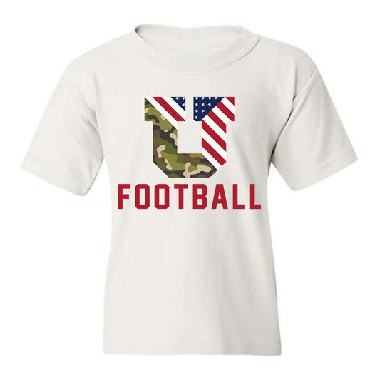 Utah - NCAA Football : Jaren Kump - Veterans Day v2 Youth T-Shirt-0