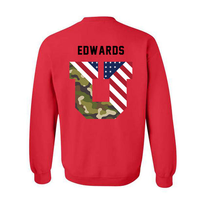 Utah - NCAA Football : Collin Edwards - Veterans Day v3 Crewneck Sweatshirt-2