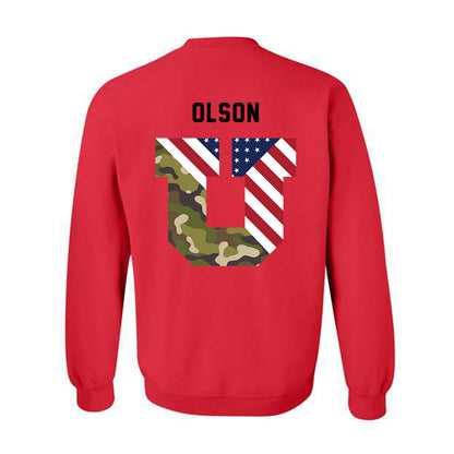 Utah - NCAA Football : Keith Olson - Veterans Day v3 Crewneck Sweatshirt-2