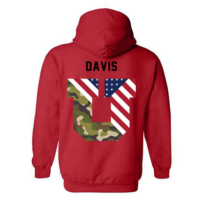 Utah - NCAA Football : Elijah Davis - Veterans Day v3 Hooded Sweatshirt-2