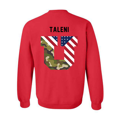 Utah - NCAA Football : Alma-Spencer Taleni - Veterans Day v3 Crewneck Sweatshirt-3