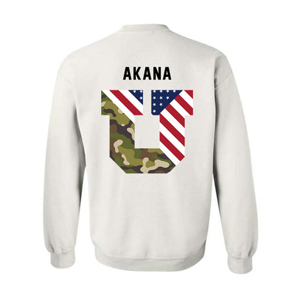 Utah - NCAA Football : Kip Akana - Veterans Day v3 Crewneck Sweatshirt-3