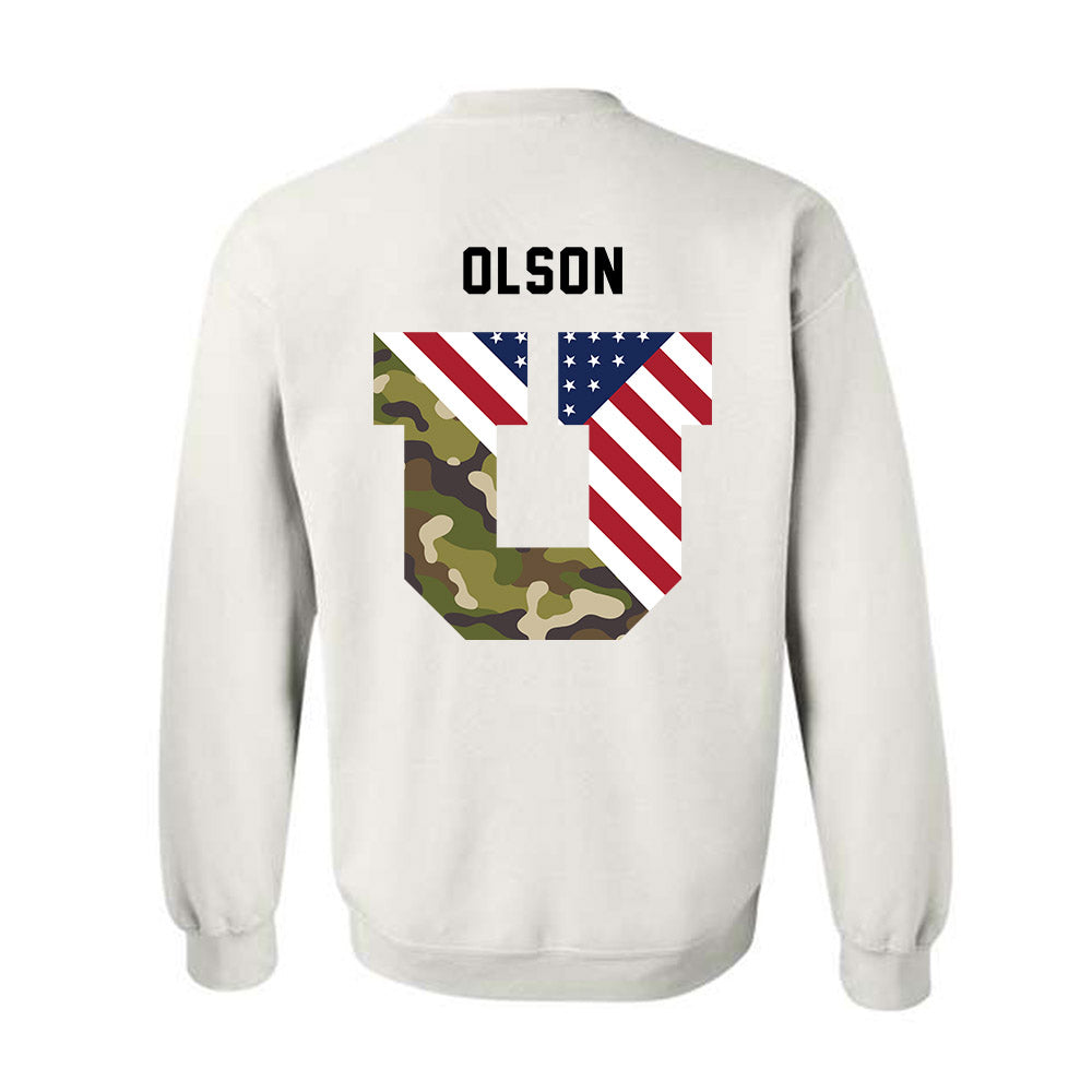 Utah - NCAA Football : Keith Olson - Veterans Day v3 Crewneck Sweatshirt-3