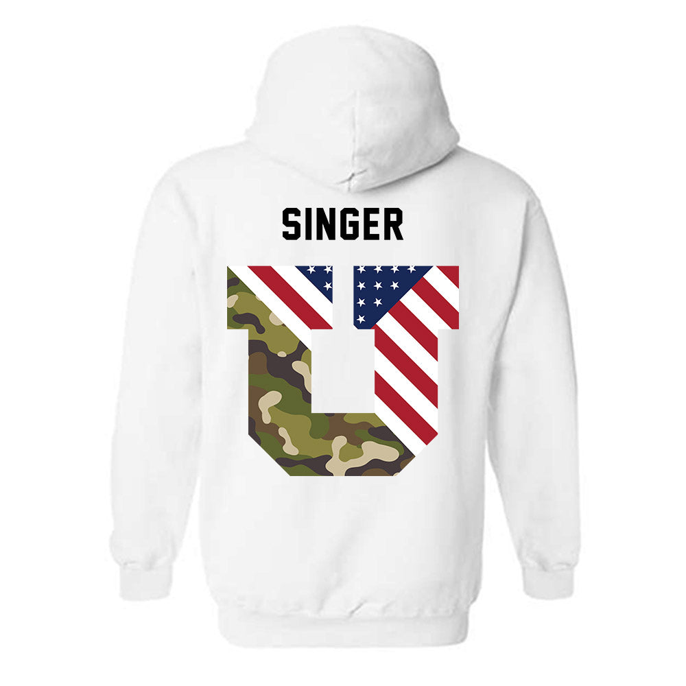 Utah - NCAA Football : Dorian Singer - Veterans Day v3 Hooded Sweatshirt-3