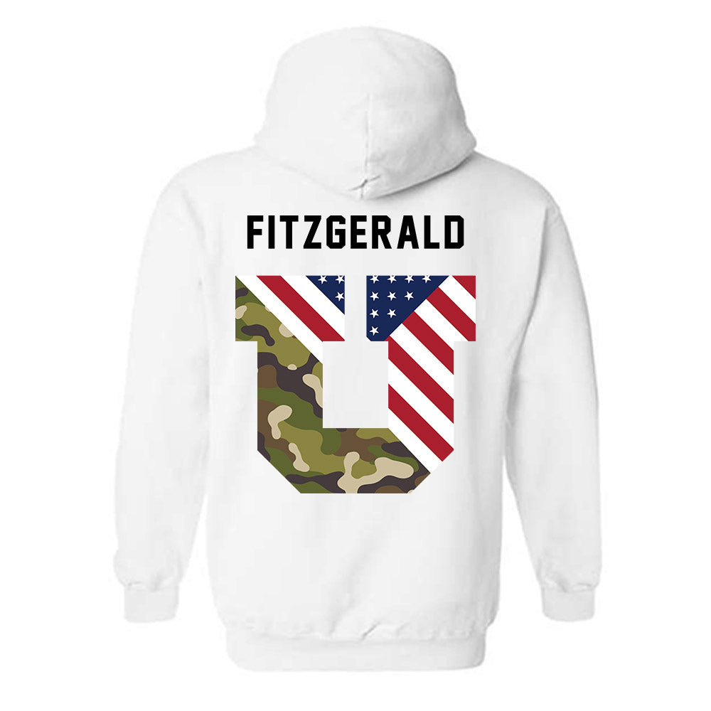 Utah - NCAA Football : Paul Fitzgerald - Veterans Day v3 Hooded Sweatshirt-2