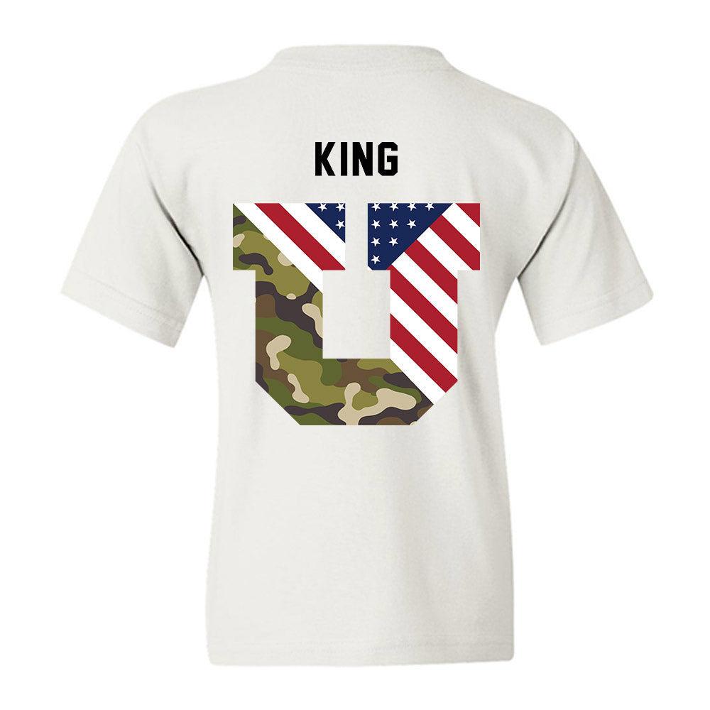 Utah - NCAA Football : Landen King - Veterans Day v3 Youth T-Shirt-3