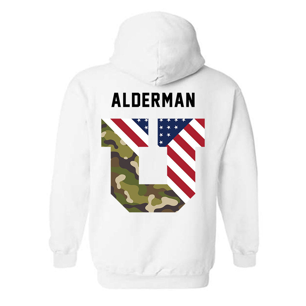 Utah - NCAA Football : Roger Alderman - Veterans Day v3 Hooded Sweatshirt-2