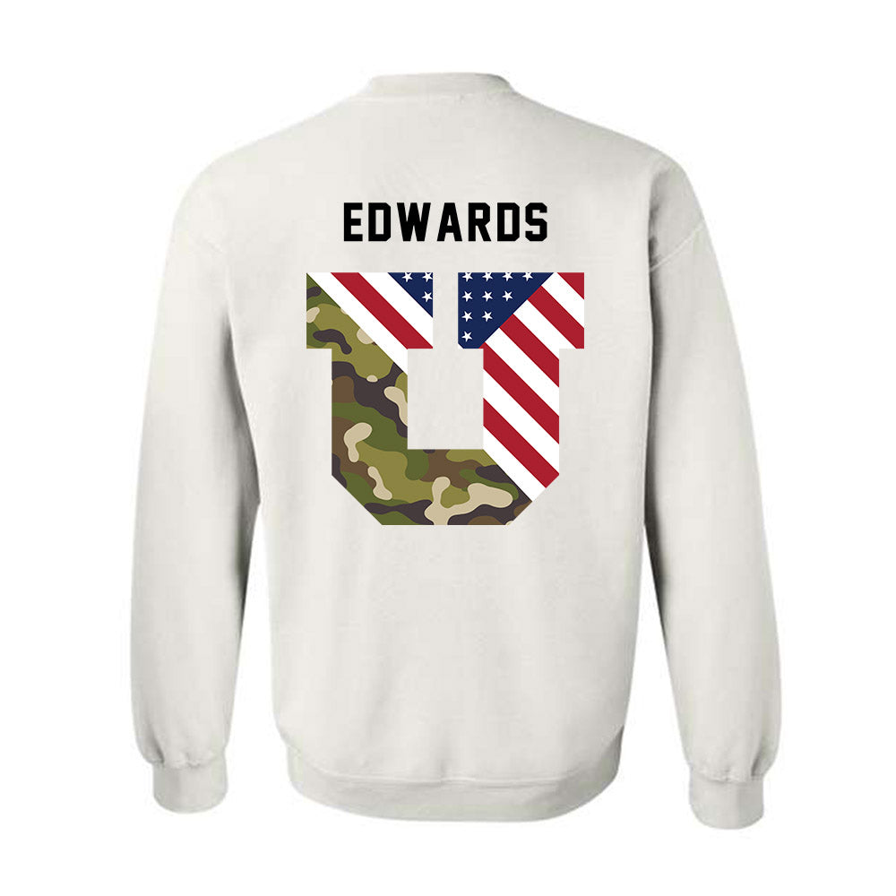 Utah - NCAA Football : Collin Edwards - Veterans Day v3 Crewneck Sweatshirt-3