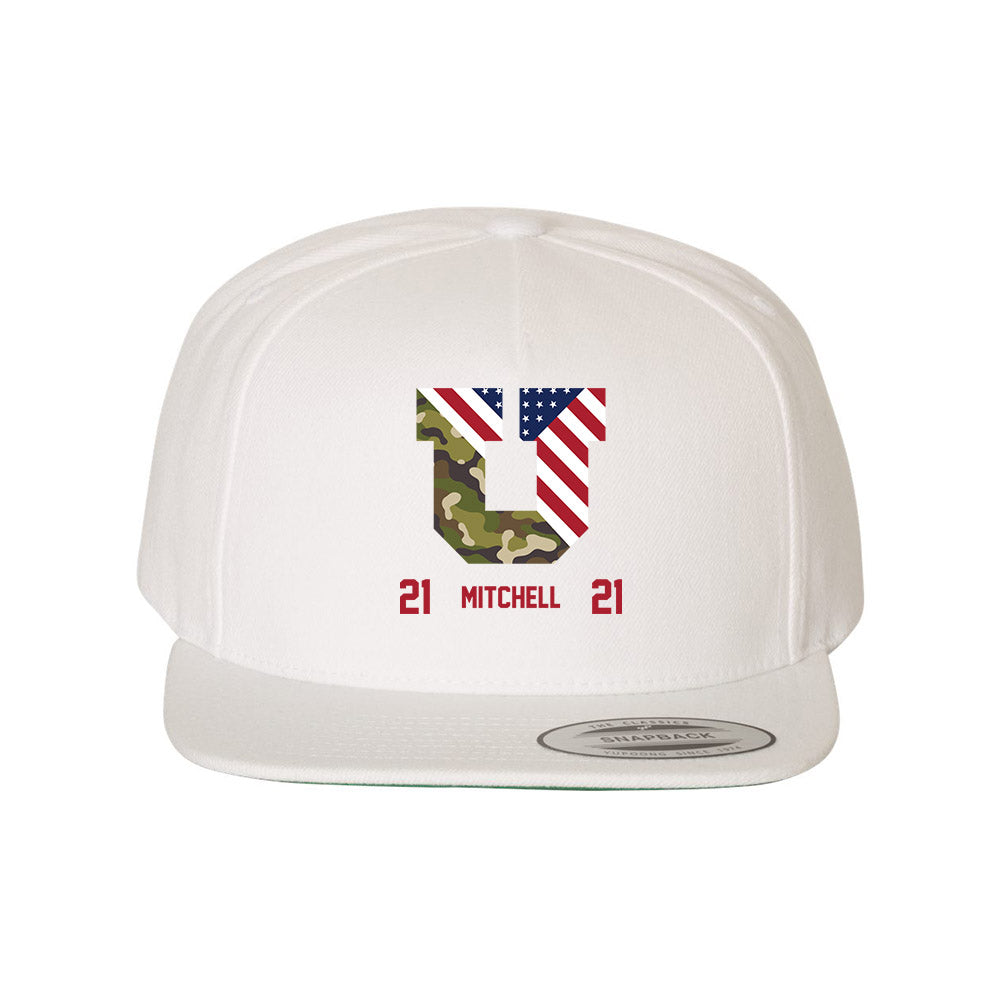 Utah - NCAA Football : Michael Mitchell - Veterans Day Snapback Hat-0