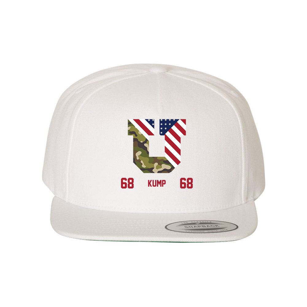 Utah - NCAA Football : Jaren Kump - Veterans Day Snapback Hat-0