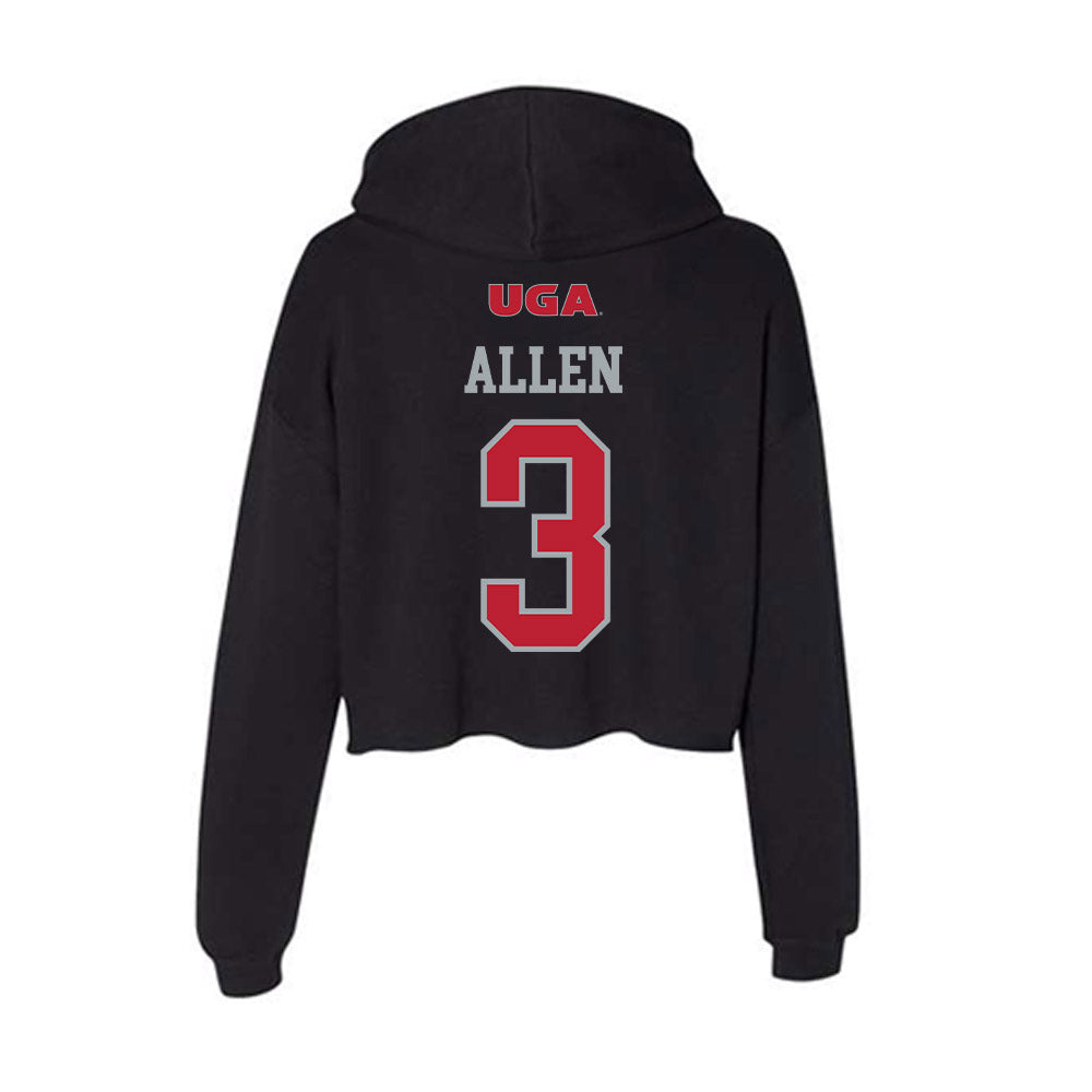 Georgia - NCAA Football : CJ Allen - Women's Crop Fleece Hoodie-1