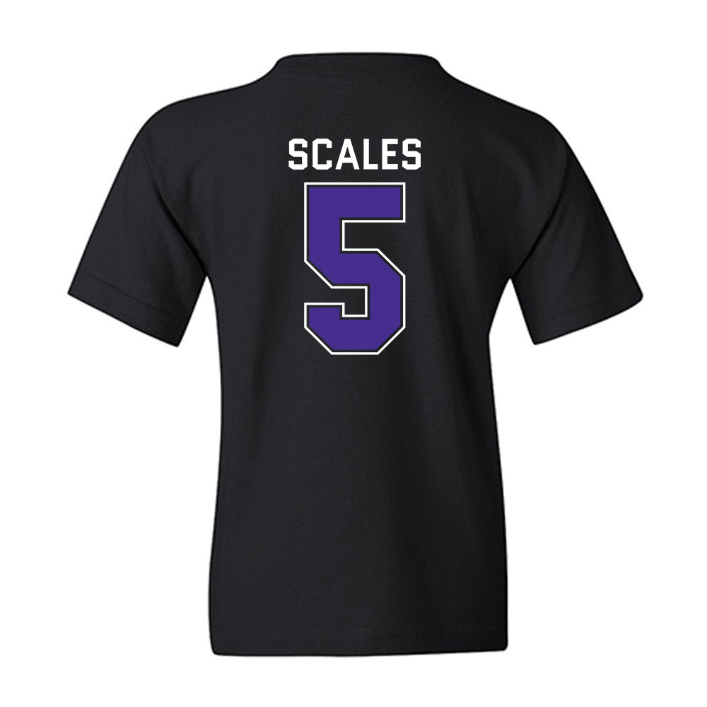 Sioux Falls - NCAA Men's Basketball : Kenji Scales - Classic Shersey Youth T-Shirt-1