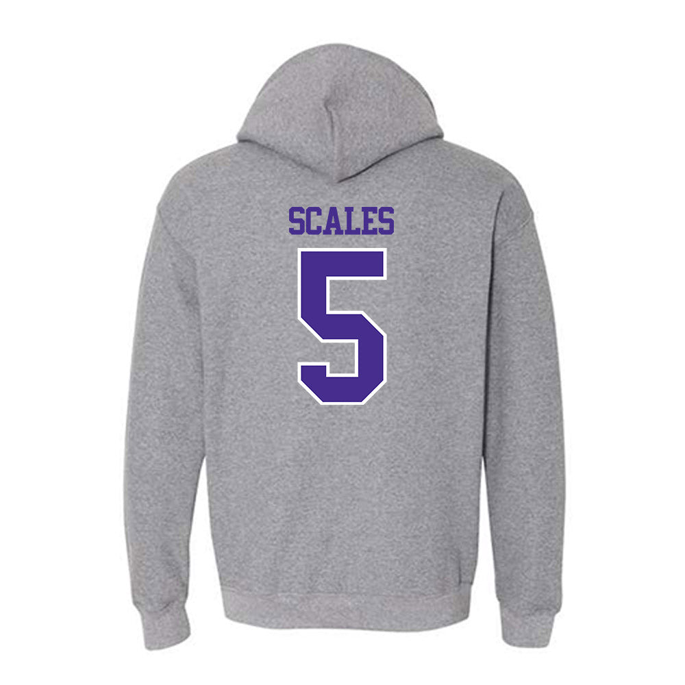 Sioux Falls - NCAA Men's Basketball : Kenji Scales - Classic Shersey Hooded Sweatshirt-1