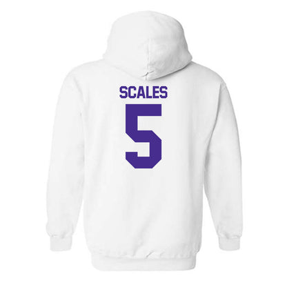 Sioux Falls - NCAA Men's Basketball : Kenji Scales - Classic Shersey Hooded Sweatshirt-1