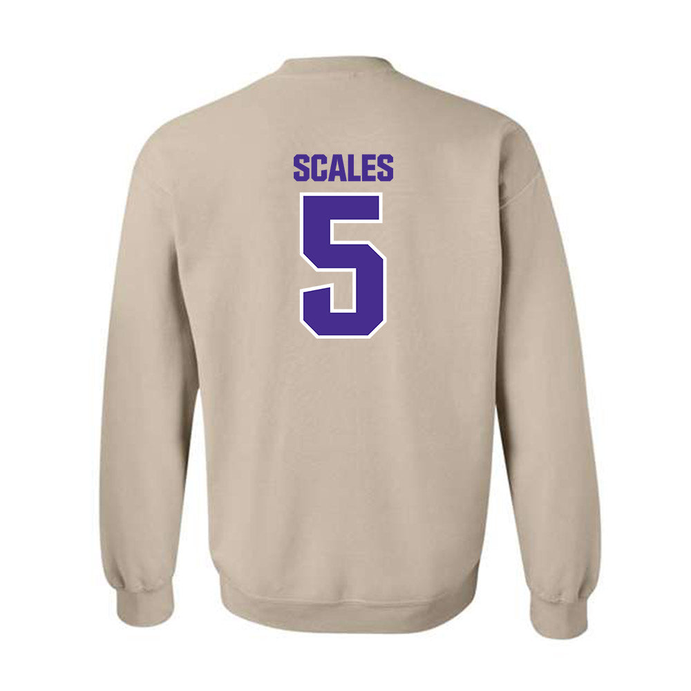 Sioux Falls - NCAA Men's Basketball : Kenji Scales - Classic Shersey Crewneck Sweatshirt-1