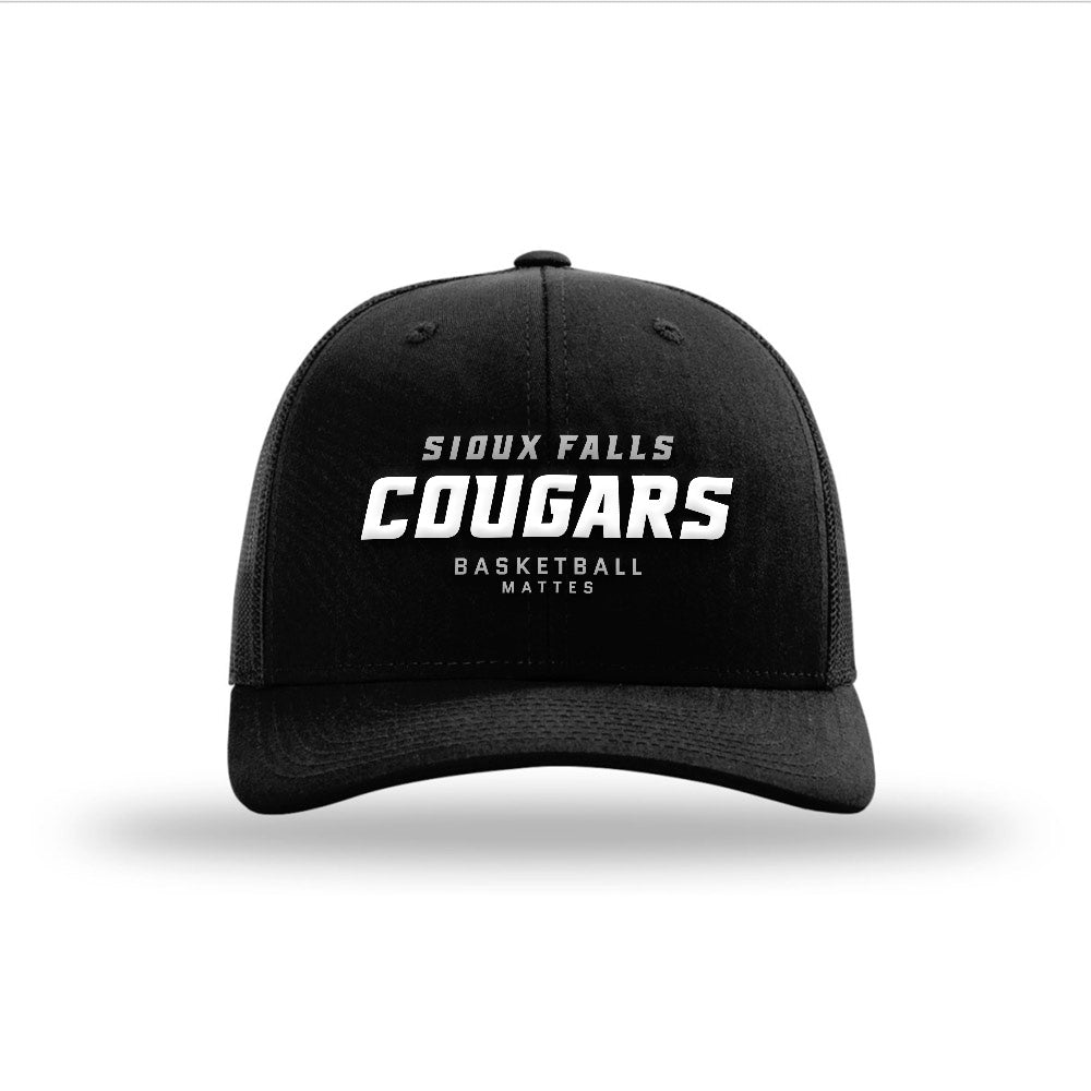 Sioux Falls - NCAA Men's Basketball : Alexander Mattes - Snapback Trucker Hat-0