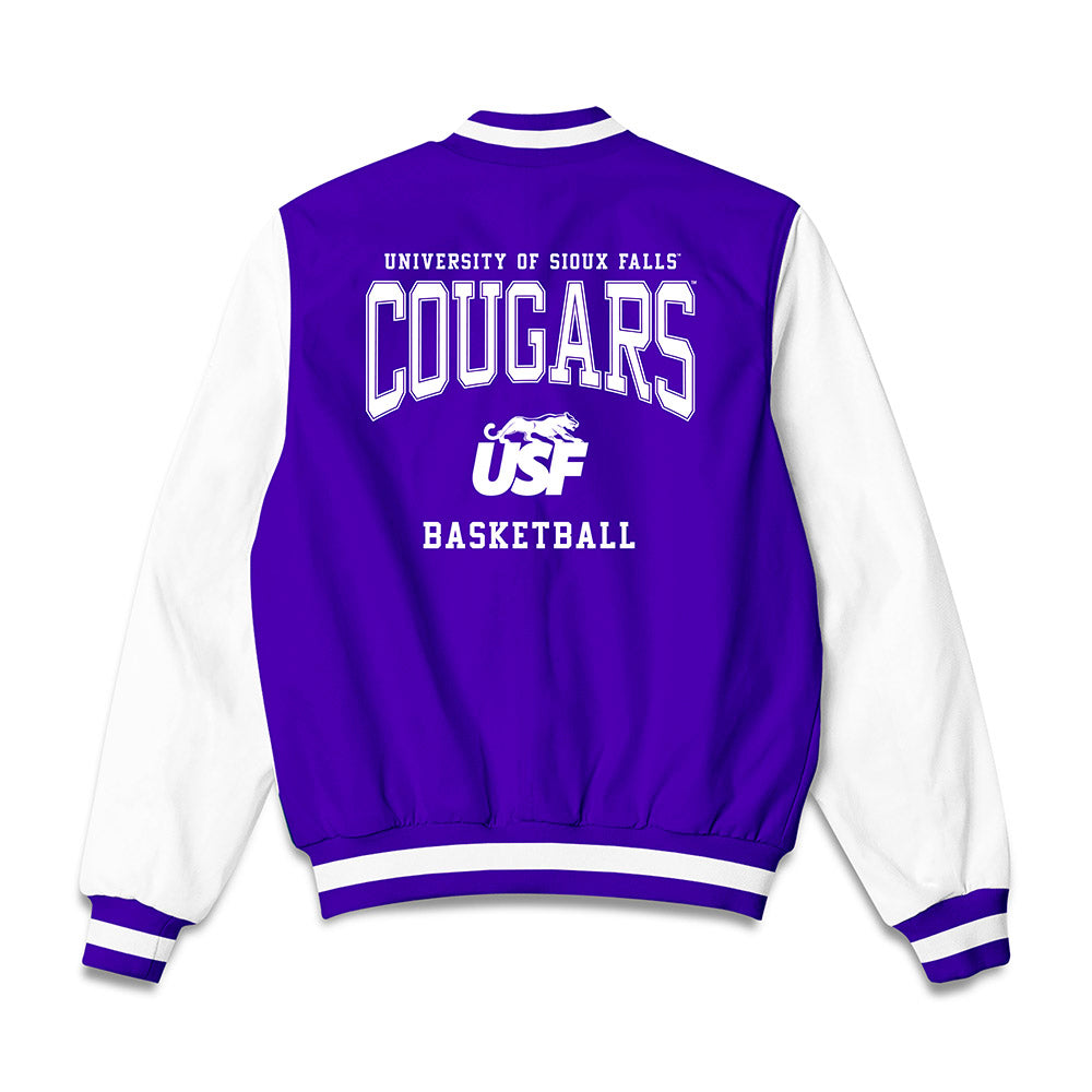 Sioux Falls - NCAA Men's Basketball : Camden Davis - Bomber Jacket-1