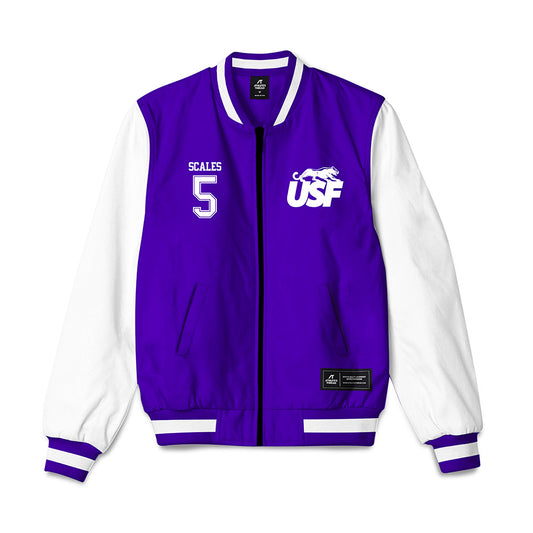 Sioux Falls - NCAA Men's Basketball : Kenji Scales - Bomber Jacket-0