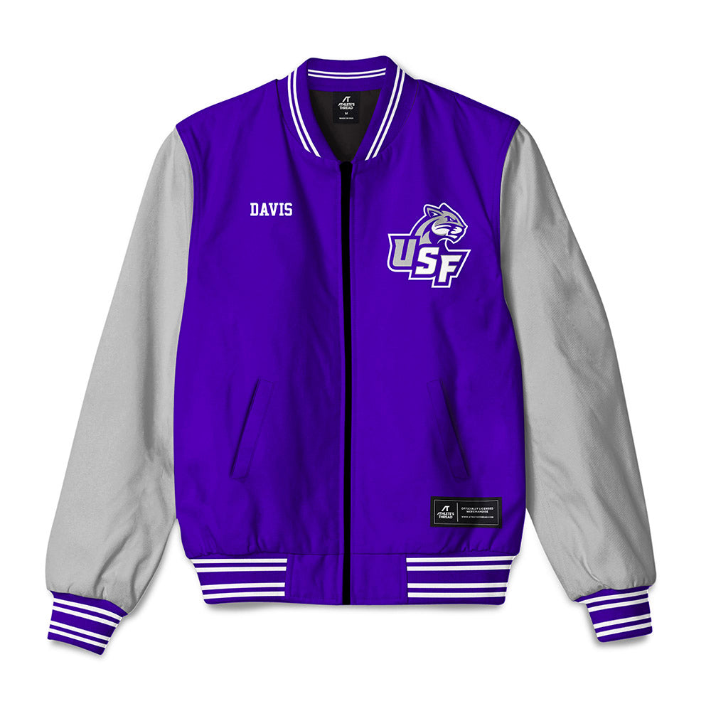 Sioux Falls - NCAA Men's Track & Field : Jordan Davis - Bomber Jacket-0