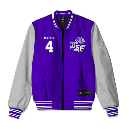 Sioux Falls - NCAA Men's Basketball : Alexander Mattes - Bomber Jacket-0
