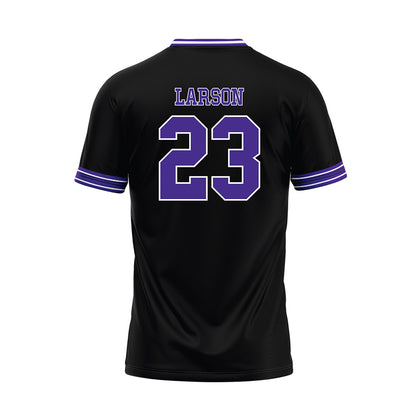 Sioux Falls - NCAA Baseball : Eli Larson - Black Baseball Jersey-1