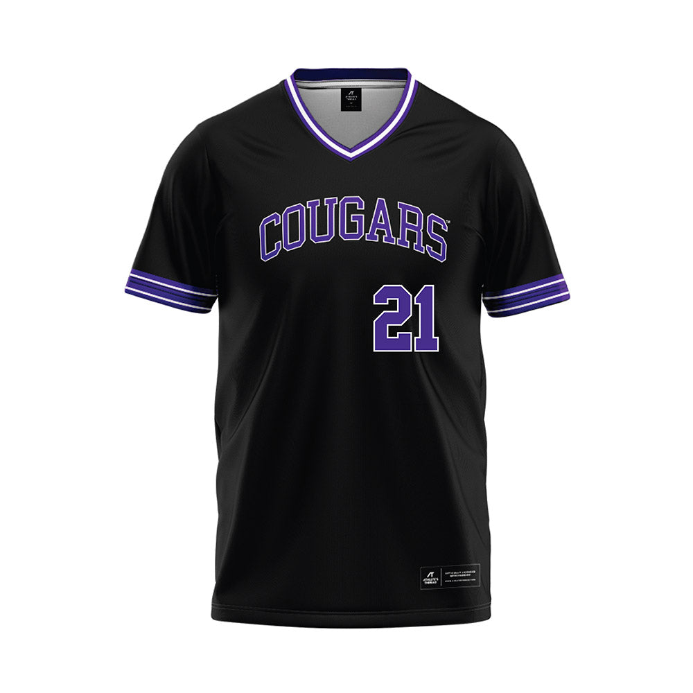 Sioux Falls - NCAA Baseball : Logan Anderson - Black Baseball Jersey-0