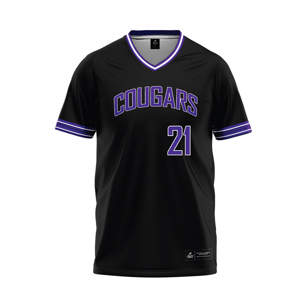 Sioux Falls - NCAA Baseball : Logan Anderson - Black Baseball Jersey-0