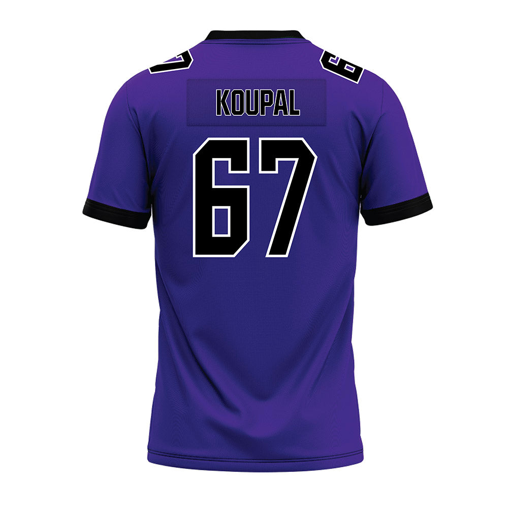 Sioux Falls - NCAA Football : Brady Koupal - Purple Premium Football Jersey-1