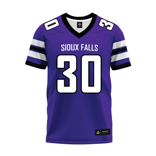 Sioux Falls - NCAA Football : Carlson Tann - Purple Premium Football Jersey-0