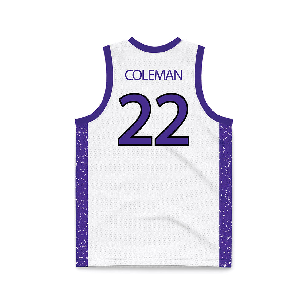 Sioux Falls - NCAA Women's Basketball : Dani Coleman - White Basketball Jersey-1
