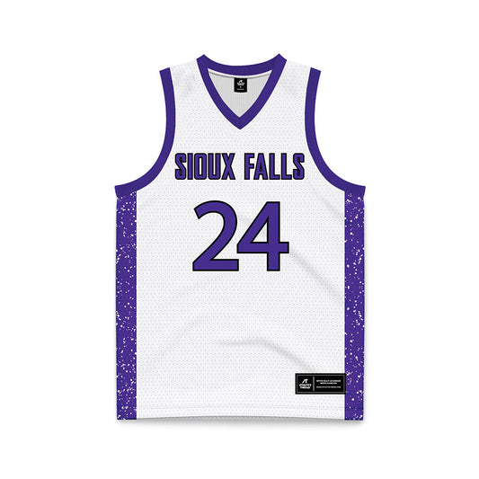 Sioux Falls - NCAA Women's Basketball : Anna Vaaler - White Basketball Jersey-0