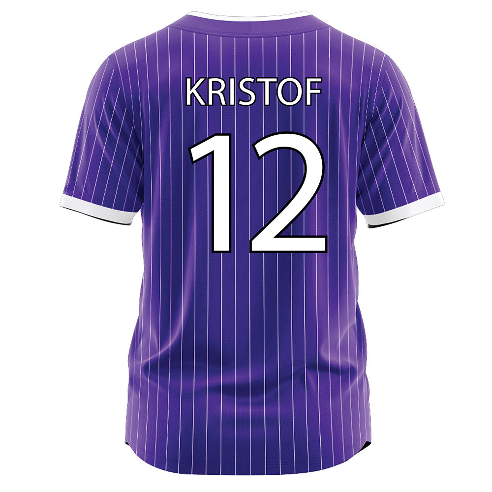 Sioux Falls - NCAA Softball : Emma Kristof - Purple Jersey-1