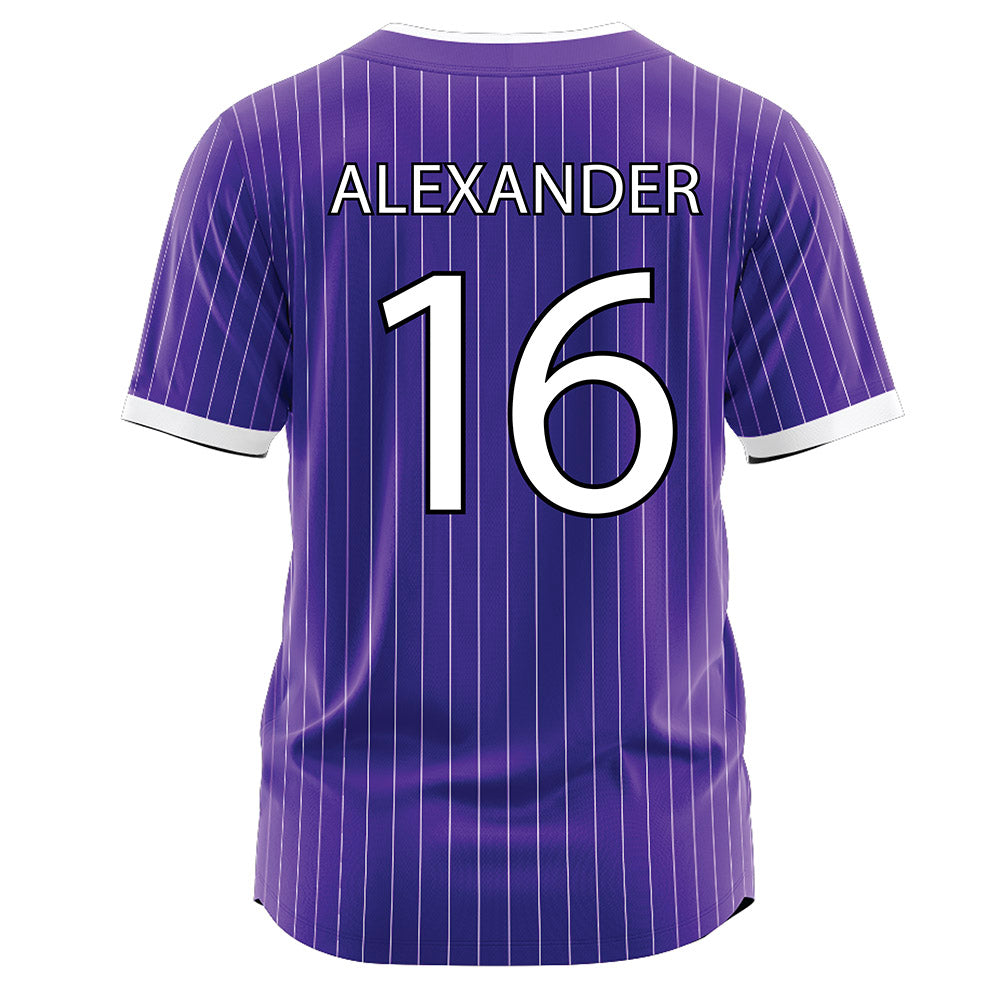 Sioux Falls - NCAA Softball : Alexis Alexander - Purple Jersey-1