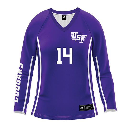 Sioux Falls - NCAA Women's Volleyball : Jadyn Hofmeyer - Purple Volleyball Jersey-0