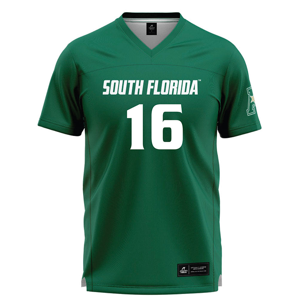 USF - NCAA Women's Lacrosse : Ava Uphues - Green Lacrosse Jersey -0
