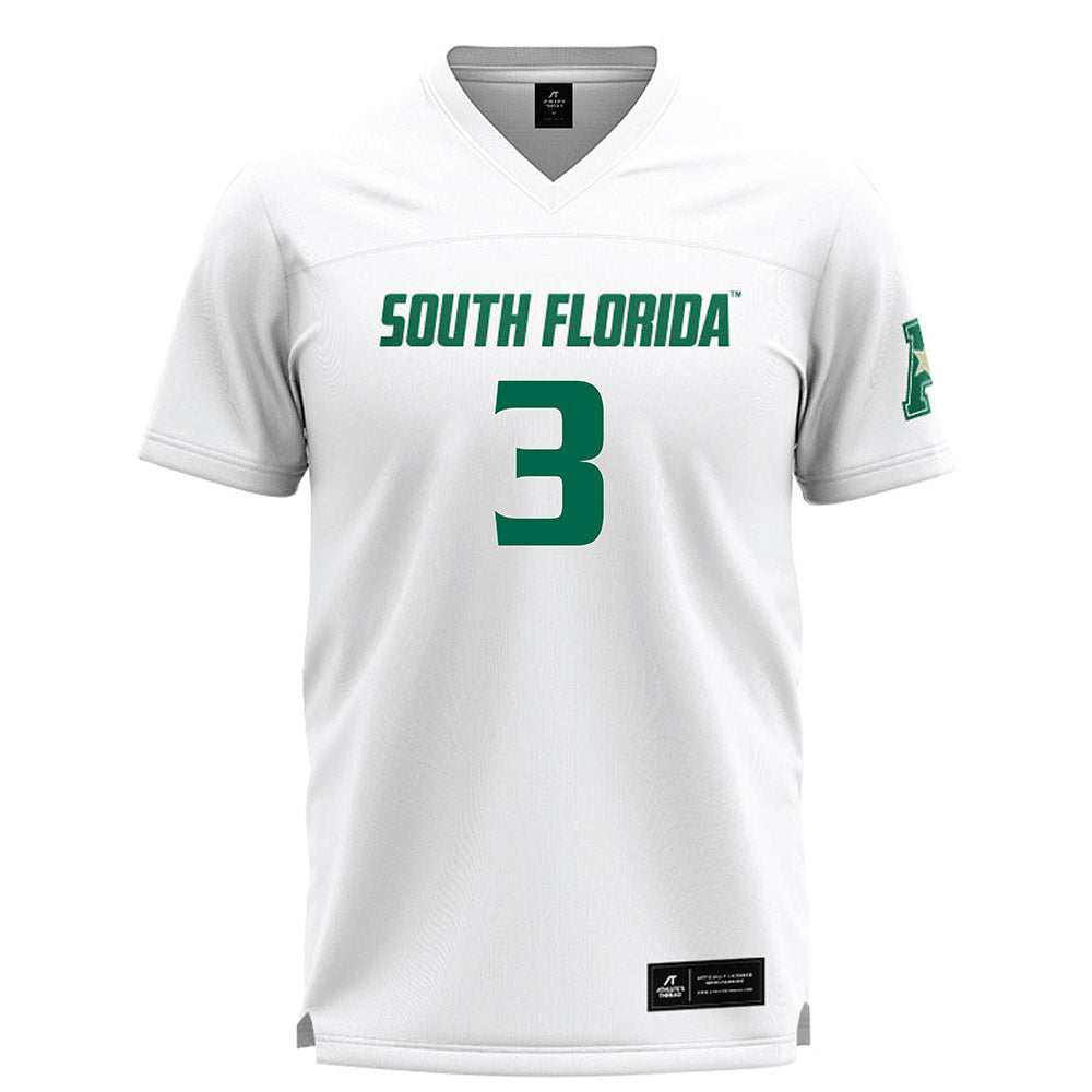 USF - NCAA Women's Lacrosse : Elle Traz - White Lacrosse Jersey -0