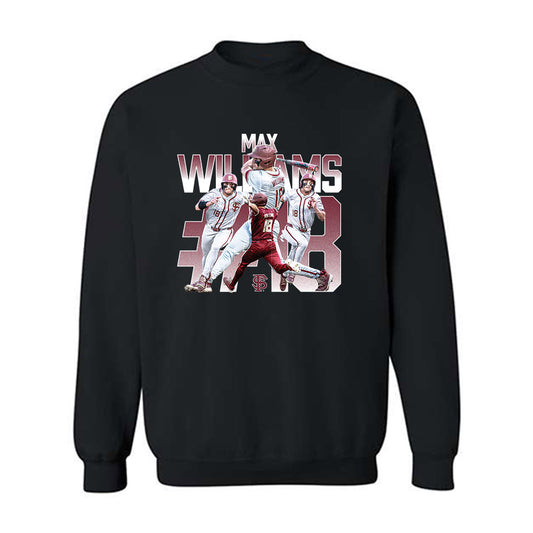 FSU - NCAA Baseball : Max Williams - Player Collage Crewneck Sweatshirt-0