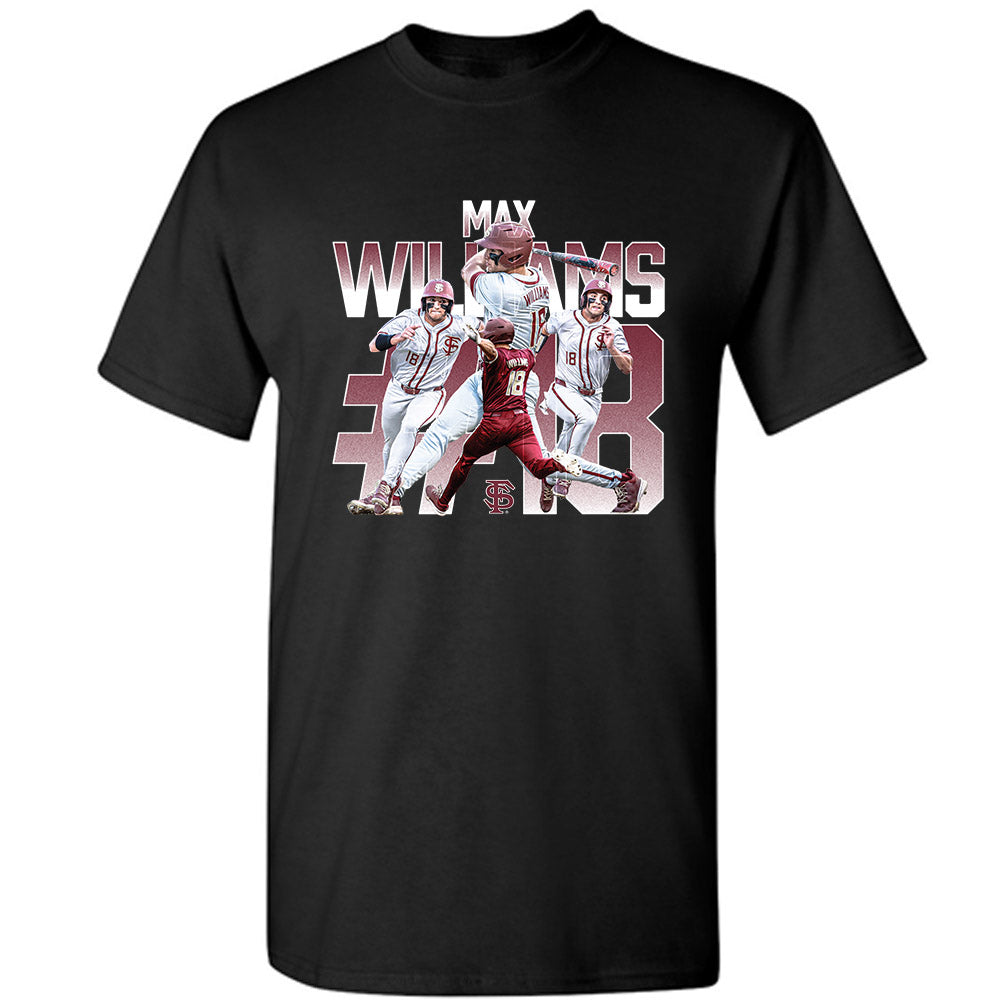 FSU - NCAA Baseball : Max Williams - Player Collage T-Shirt-0